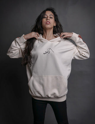 Hand Crafted Unisex Vanilla Creme Mughal Horseback Hoodie - Rastah