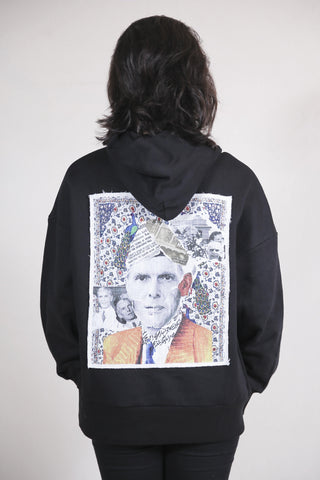 Black Jinnah Collage Hoodie - Rastah