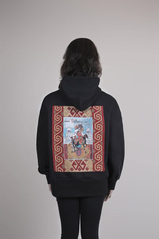 Black Lahore Fort Poster Hoodie - Rastah