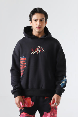 "DIL KI AWAZ" BLACK HOODIE