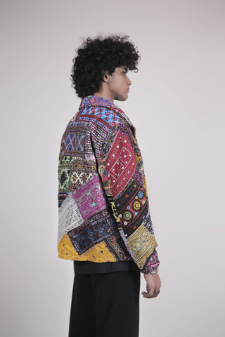 Embroidered Patchwork Jacket - Rastah