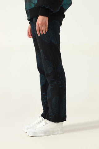 "WHO AM I" HAND PRINTED TROUSERS - Rastah