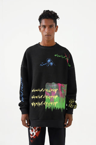 "KHUD SEY PYAAR KAR" OIL WASH SWEATSHIRT - Rastah