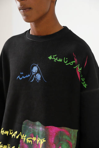 "KHUD SEY PYAAR KAR" OIL WASH SWEATSHIRT - Rastah