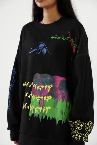 "KHUD SEY PYAAR KAR" OIL WASH SWEATSHIRT - Rastah